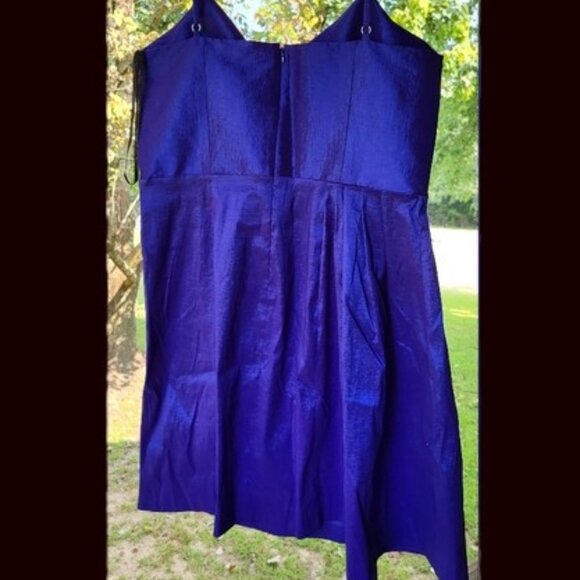 Calvin Klein, beautiful classy purple/blue dress size 14 - Picture 2 of 3